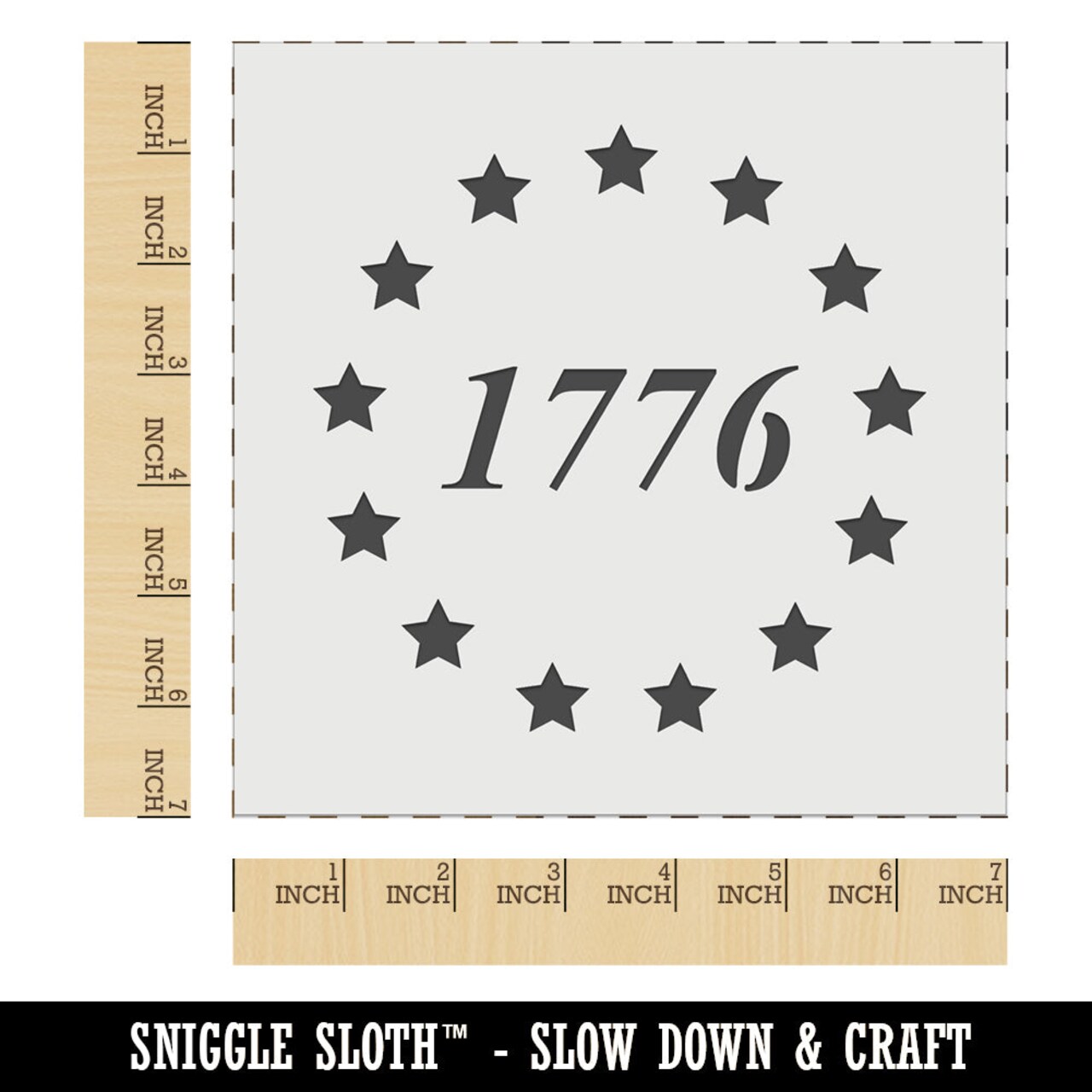 1776 Betsy Ross Flag Stars USA United States of America Wall Cookie DIY Craft Reusable Stencil
